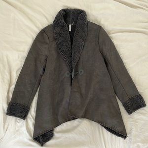 Gray Sherpa Lined Coat